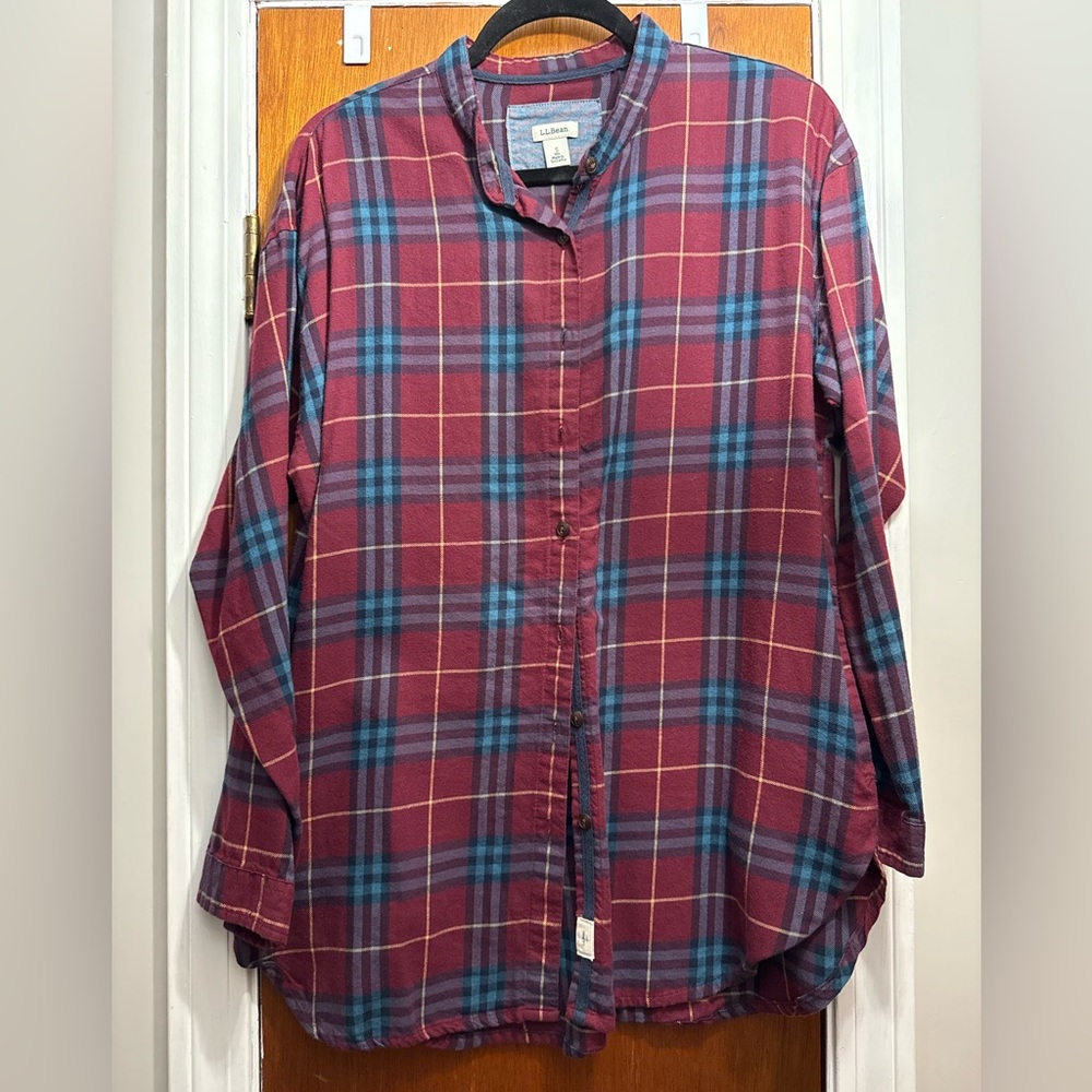 L.L. Bean Women’s Plaid Button-Up Tunic